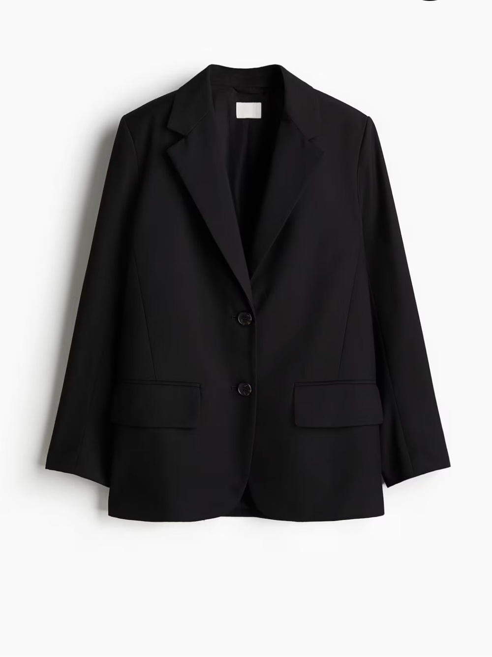 Women's Black Tailored Blazer - Classic Two-Button Jacket